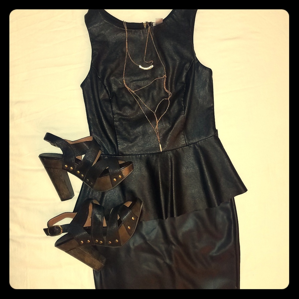 Pleather Pencil Skirt